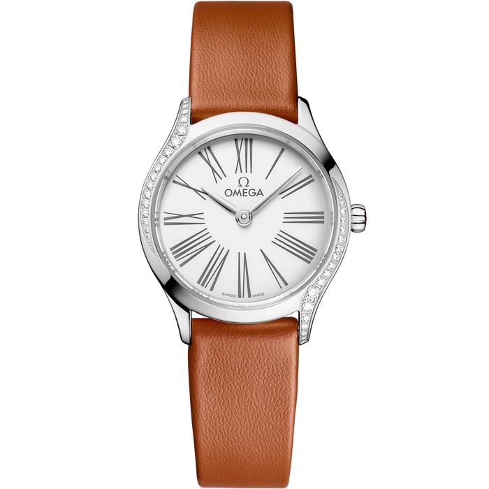 Omega De Ville Mini Trésor 26 mm, Stahl mit Lederarmband 428.17.26.60.04.004