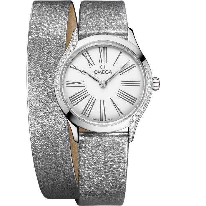 Omega De Ville Mini Trésor 26 mm, Stahl mit Lederarmband 428.17.26.60.04.006