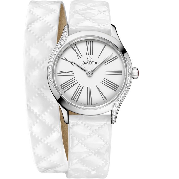 Omega De Ville Mini Trésor 26 mm, Stahl mit Lederarmband 428.17.26.60.04.008