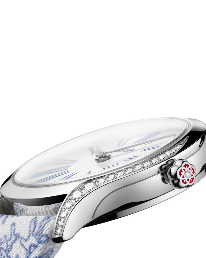 Omega De Ville Mini Trésor 26 mm, Stahl mit „Toile de Jouy“ 428.17.26.60.04.001 – Bild 5