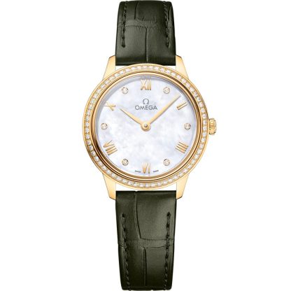 Omega De Ville Prestige 27,5 mm, Gelbgold mit Lederarmband 434.58.28.60.55.002