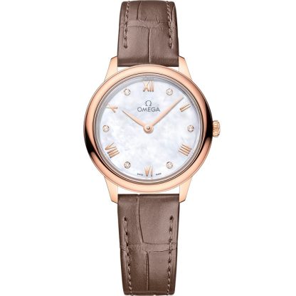 Omega De Ville Prestige 27,5 mm, Sedna™-Gold mit Lederarmband 434.53.28.60.55.001