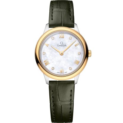 Omega De Ville Prestige 27,5 mm, Stahl - Gelbgold mit Lederarmband 434.23.28.60.55.001