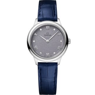 Omega De Ville Prestige 27,5 mm, Stahl mit Lederarmband 434.13.28.60.53.001