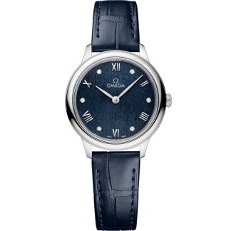 Omega De Ville Prestige 27,5 mm, Stahl mit Lederarmband 434.13.28.60.53.002