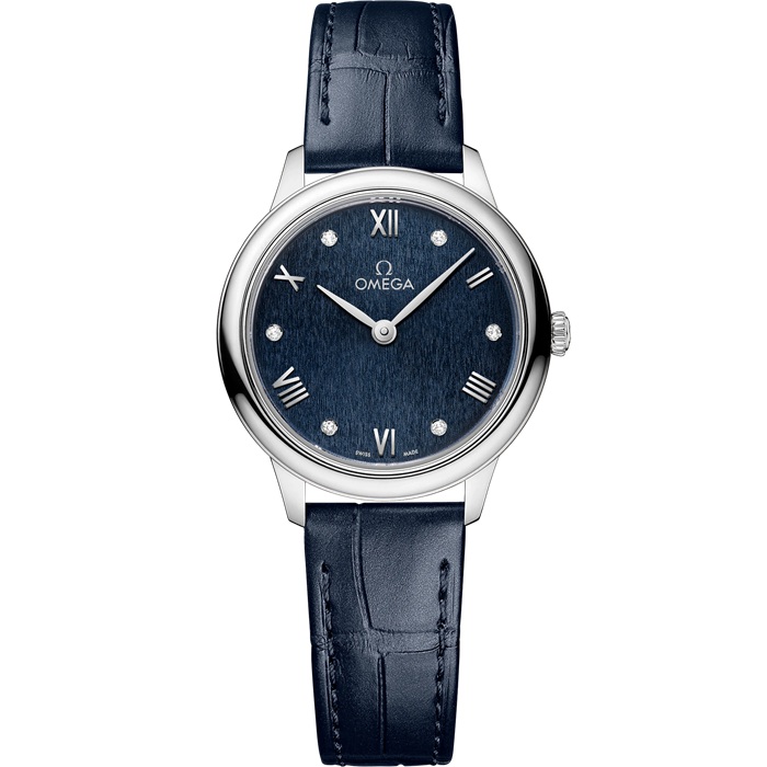 Omega De Ville Prestige 27,5 mm, Stahl mit Lederarmband 434.13.28.60.53.002