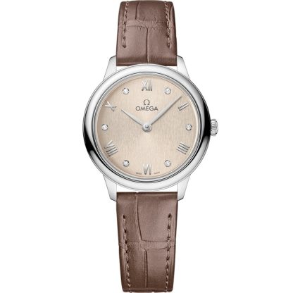 Omega De Ville Prestige 27,5 mm, Stahl mit Lederarmband 434.13.28.60.59.001