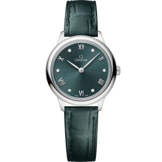 Omega De Ville Prestige 27,5 mm, Stahl mit Lederarmband 434.13.28.60.60.001