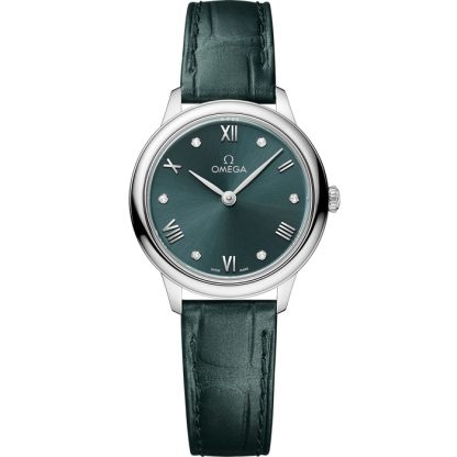 Omega De Ville Prestige 27,5 mm, Stahl mit Lederarmband 434.13.28.60.60.001