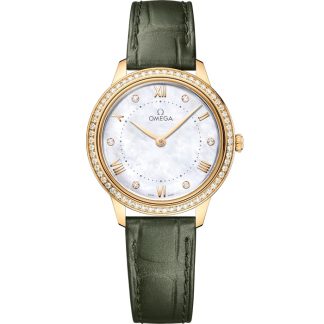 Omega De Ville Prestige 30 mm, Gelbgold mit Lederarmband 434.58.30.60.55.002