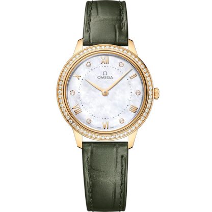 Omega De Ville Prestige 30 mm, Gelbgold mit Lederarmband 434.58.30.60.55.002