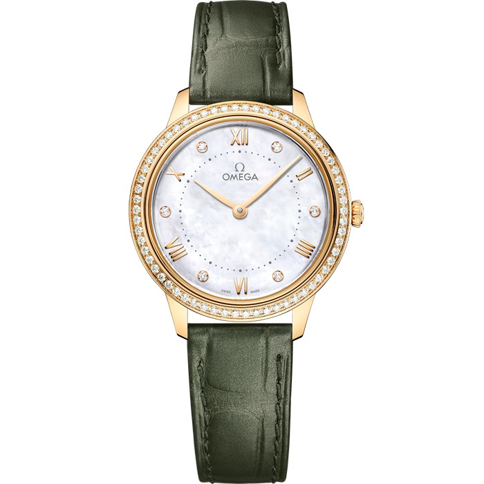 Omega De Ville Prestige 30 mm, Gelbgold mit Lederarmband 434.58.30.60.55.002