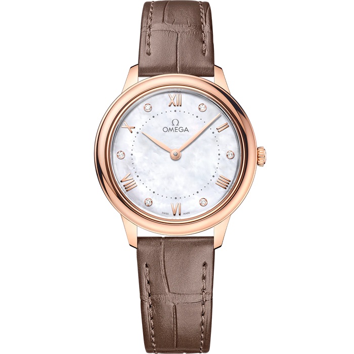 Omega De Ville Prestige 30 mm, Sedna™-Gold mit Lederarmband 434.53.30.60.55.001