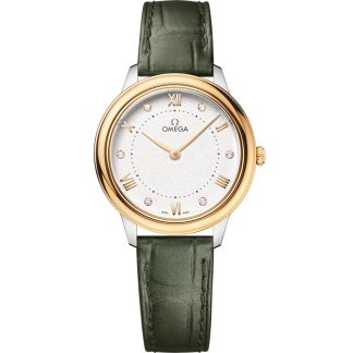 Omega De Ville Prestige 30 mm, Stahl - Gelbgold mit Lederarmband 434.23.30.60.52.002