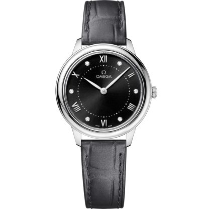 Omega De Ville Prestige 30 mm, Stahl mit Lederarmband 434.13.30.60.51.001