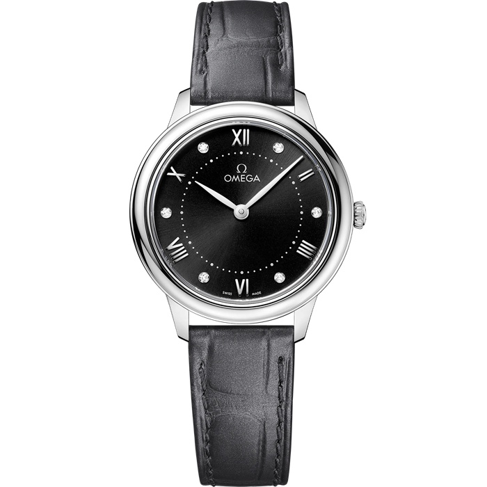 Omega De Ville Prestige 30 mm, Stahl mit Lederarmband 434.13.30.60.51.001