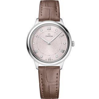 Omega De Ville Prestige 30 mm, Stahl mit Lederarmband 434.13.30.60.52.001