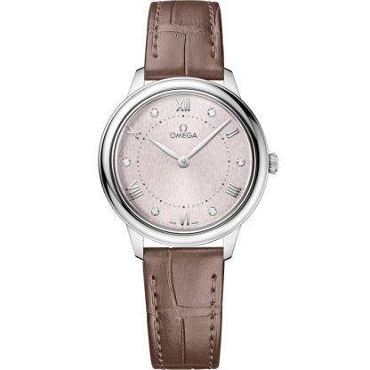 Omega De Ville Prestige 30 mm, Stahl mit Lederarmband 434.13.30.60.52.001