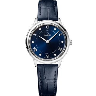 Omega De Ville Prestige 30 mm, Stahl mit Lederarmband 434.13.30.60.53.001