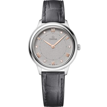 Omega De Ville Prestige 30 mm, Stahl mit Lederarmband 434.13.30.60.56.001