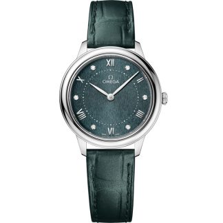 Omega De Ville Prestige 30 mm, Stahl mit Lederarmband 434.13.30.60.60.001