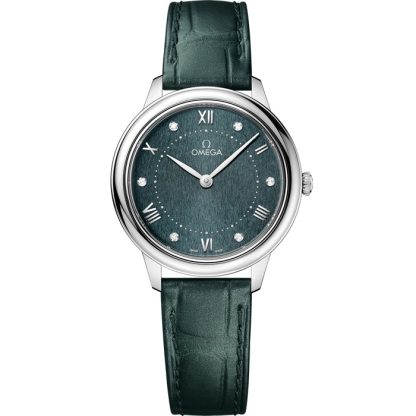 Omega De Ville Prestige 30 mm, Stahl mit Lederarmband 434.13.30.60.60.001