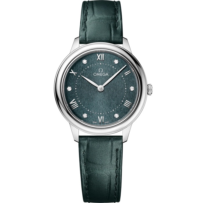 Omega De Ville Prestige 30 mm, Stahl mit Lederarmband 434.13.30.60.60.001