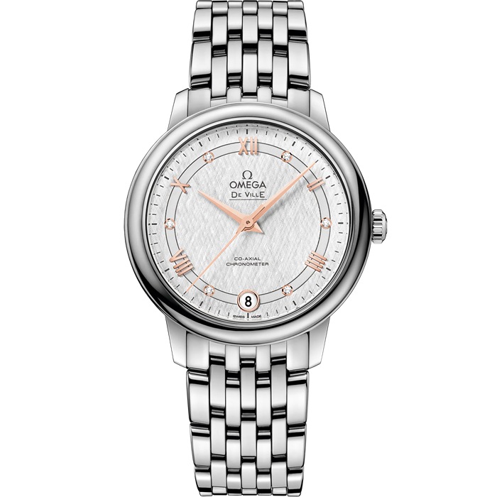 Omega De Ville Prestige 32,7 mm, Stahl mit Stahlarmband 424.10.33.20.52.001