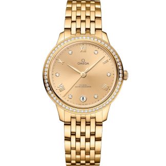 Omega De Ville Prestige 34 mm, Gelbgold mit Gelbgoldband 434.55.34.20.58.001