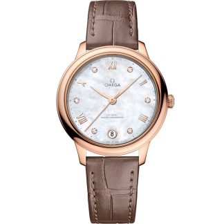Omega De Ville Prestige 34 mm, Sedna™-Gold mit Lederarmband 434.53.34.20.55.001