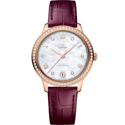 Omega De Ville Prestige 34 mm, Sedna™-Gold mit Lederarmband 434.58.34.20.55.001