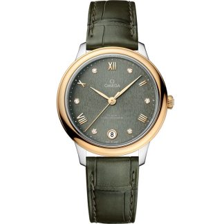 Omega De Ville Prestige 34 mm, Stahl - Gelbgold mit Lederarmband 434.23.34.20.60.001