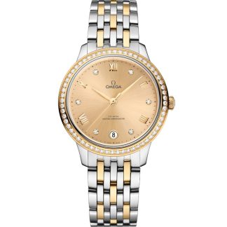 Omega De Ville Prestige 34 mm, Stahl - Gelbgold mit Stahl- und Gelbgoldband 434.25.34.20.58.001