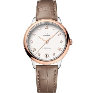 Omega De Ville Prestige 34 mm, Stahl - Sedna™-Gold mit Lederarmband 434.23.34.20.52.001