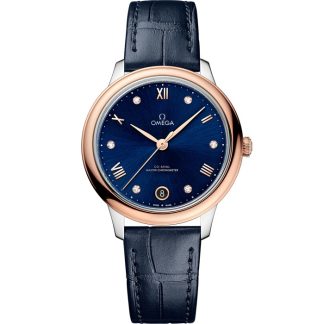 Omega De Ville Prestige 34 mm, Stahl - Sedna™-Gold mit Lederarmband 434.23.34.20.53.001