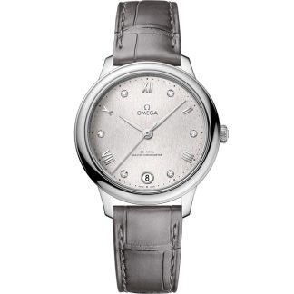 Omega De Ville Prestige 34 mm, Stahl mit Lederarmband 434.13.34.20.52.001
