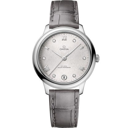 Omega De Ville Prestige 34 mm, Stahl mit Lederarmband 434.13.34.20.52.001
