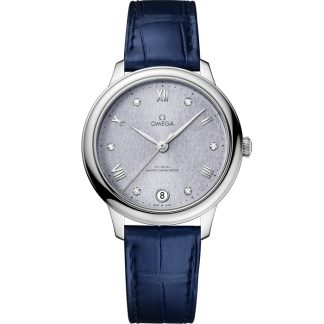 Omega De Ville Prestige 34 mm, Stahl mit Lederarmband 434.13.34.20.53.001