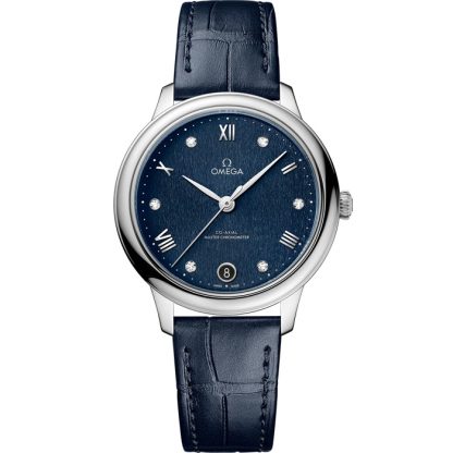 Omega De Ville Prestige 34 mm, Stahl mit Lederarmband 434.13.34.20.53.002