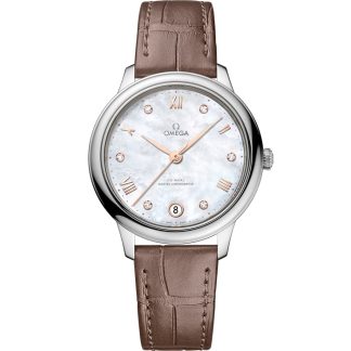 Omega De Ville Prestige 34 mm, Stahl mit Lederarmband 434.13.34.20.55.001