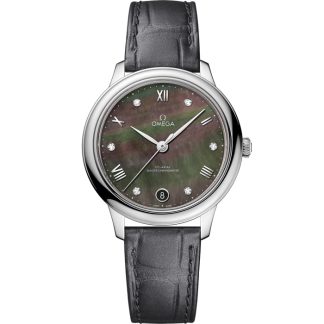 Omega De Ville Prestige 34 mm, Stahl mit Lederarmband 434.13.34.20.57.001