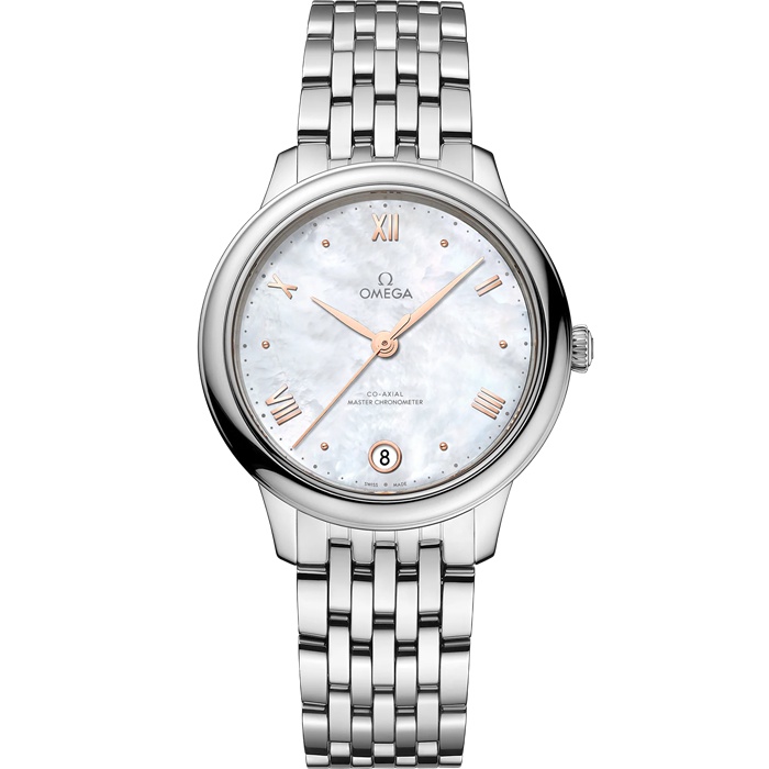 Omega De Ville Prestige 34 mm, Stahl mit Stahlarmband 434.10.34.20.05.001
