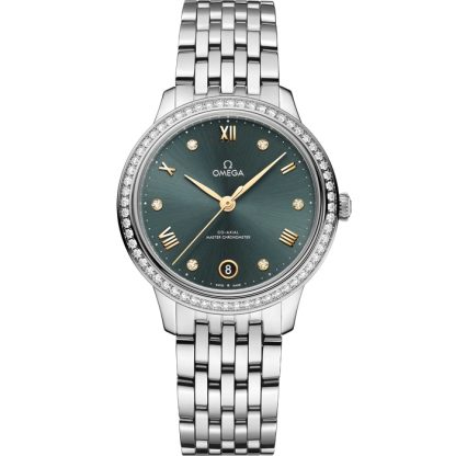 Omega De Ville Prestige 34 mm, Stahl mit Stahlarmband 434.15.34.20.60.001