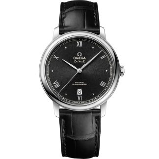Omega De Ville Prestige 39,5 mm, Stahl mit Lederarmband 424.13.40.20.01.002
