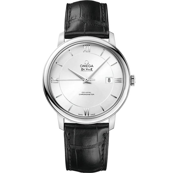 Omega De Ville Prestige 39,5 mm, Stahl mit Lederarmband 424.13.40.20.02.001
