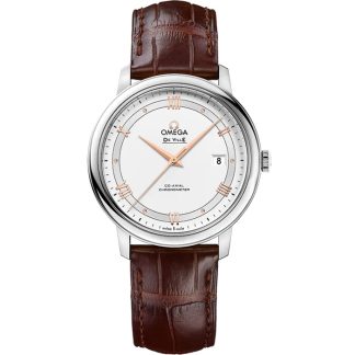 Omega De Ville Prestige 39,5 mm, Stahl mit Lederarmband 424.13.40.20.02.002