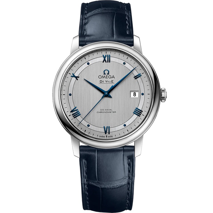 Omega De Ville Prestige 39,5 mm, Stahl mit Lederarmband 424.13.40.20.02.003