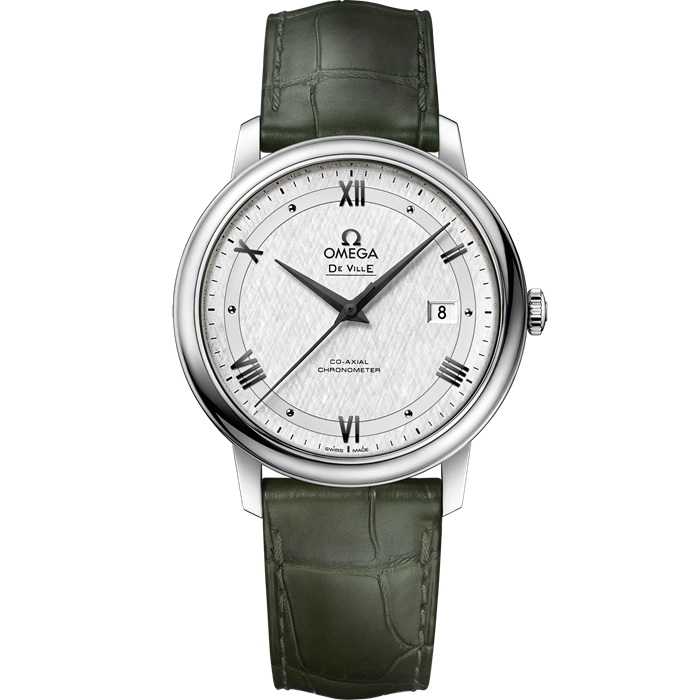 Omega De Ville Prestige 39,5 mm, Stahl mit Lederarmband 424.13.40.20.02.006