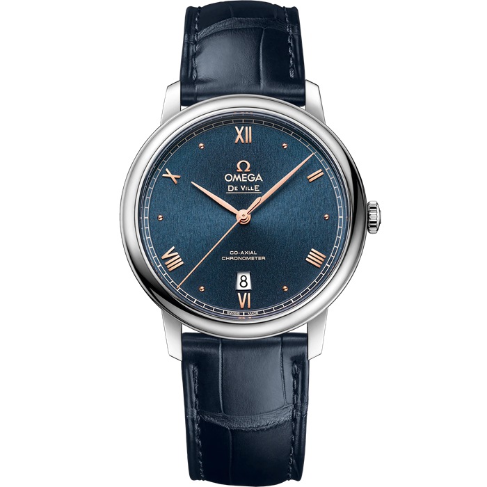 Omega De Ville Prestige 39,5 mm, Stahl mit Lederarmband 424.13.40.20.03.004