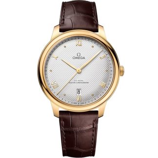 Omega De Ville Prestige 40 mm, Gelbgold mit Lederarmband 434.53.40.20.02.002